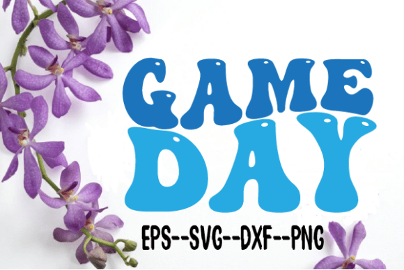 Gameday New Wavy Retro Svg Sublimation