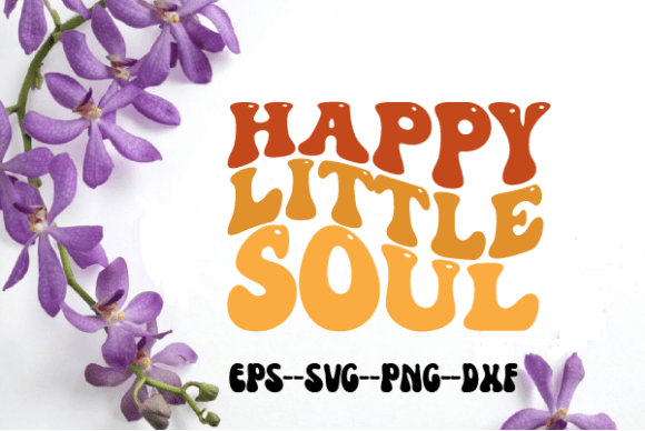 Happy Little Soul Retro Wavy Svg: Graphics for Crafts and Small Business