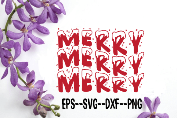 MERRY. Christmas Retro Wavy Svg: Graphics for Crafts & Campaigns