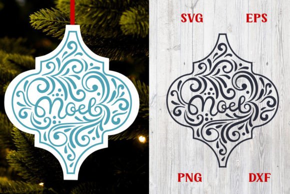 Noel Christmas Arabesque SVG: Graphics for Crafts & Small Business Branding