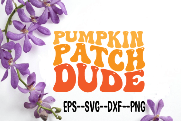 Pumpkin Patch Dude New Retro Wavy SVG