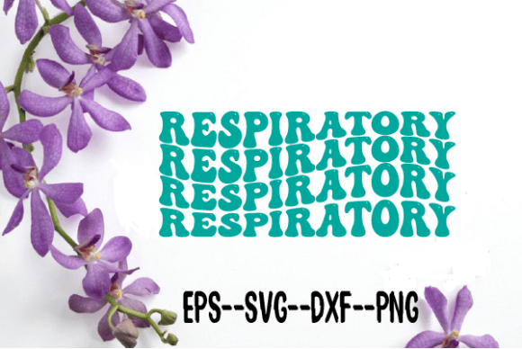 Respiratory New Wavy Retro SVG Graphics for Crafts